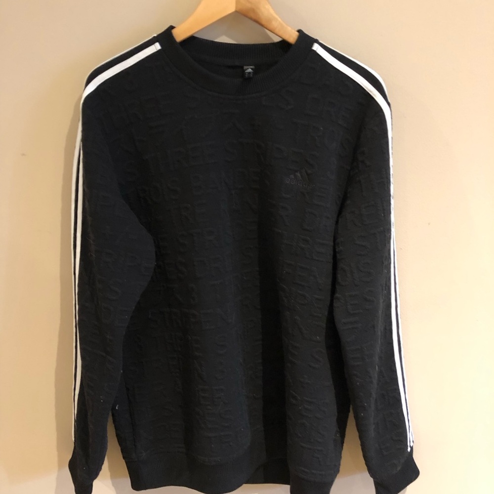 Three stripe embroidered adidas crew neck